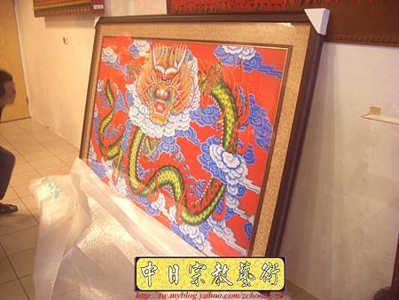 C5517.宮廟龍壁設計製作 四爪青龍 紅底雲層版.JPG