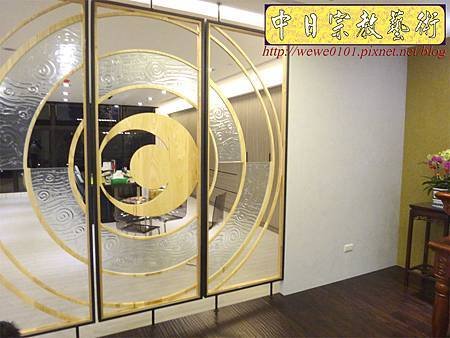 N22012.佛堂設計 現代神明廳 5尺1神桌神聯設計 圓心經實木雕刻 佛桌花架擺設 千手觀音木雕.JPG