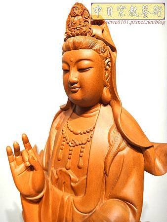 L4712.騬龍觀世音木雕神像 站龍觀世音菩薩神桌佛像雕刻.JPG