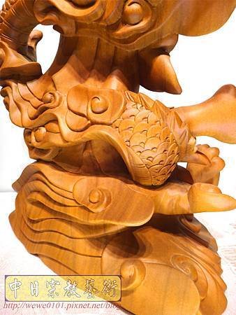L4715.騬龍觀世音木雕神像 站龍觀世音菩薩神桌佛像雕刻.JPG