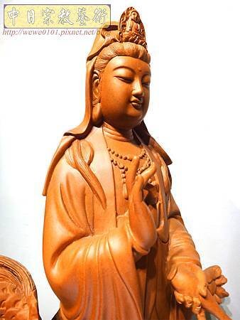 L4717.騬龍觀世音木雕神像 站龍觀世音菩薩神桌佛像雕刻.JPG
