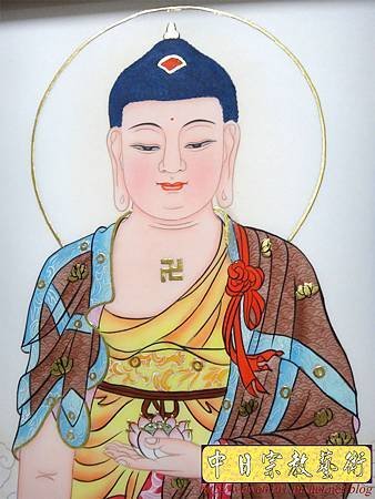 C7906.西方三聖手繪佛像 佛堂佛桌佛彩製做.JPG