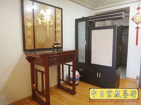 N26102.三尺六佛堂設計 明式佛桌 木雕心經金箔佛字.JPG