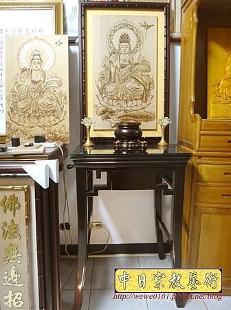 N26802.小神桌精選 二尺三小佛桌 單供佛小供桌 木雕觀音佛聯神明彩.JPG