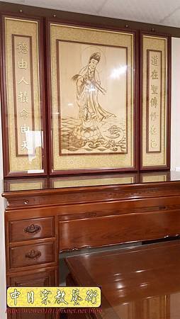 N30704.一貫道佛堂設計 發一 崇德 佛桌佛聯中堂製作 雷射雕刻實木 南海古佛觀音.jpg