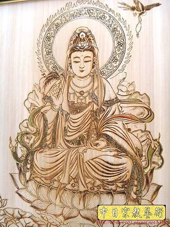 A9906.4尺2神桌神像神聯 觀世音菩薩木雕佛像佛聯.jpg