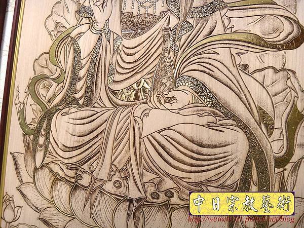 A11907.時尚神桌佛像佛聯 5尺8佛桌木雕觀音像 雷射心經 大悲咒 百壽金箔.jpg