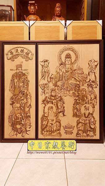A13002.神桌3尺6神明聯 11尊觀音媽祖木雕神明聯.jpg