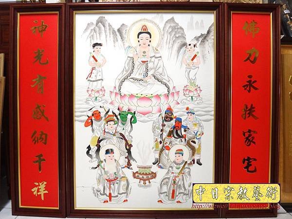 C10301.傳統神明廳神桌背景設計 11尊神明彩.jpg