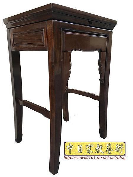 M19505.二尺二黑紫檀素面小神桌 公媽桌.JPG