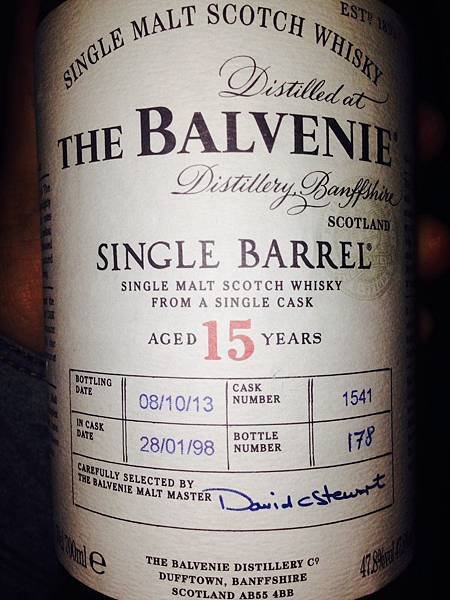 Balvenie 15Y