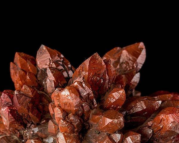 Deeply Saturated RED QUARTZ Sharply Terminated Crystals China-2