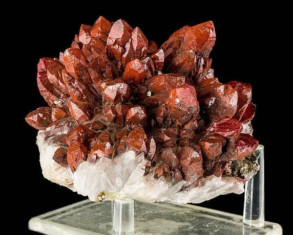 Deeply Saturated RED QUARTZ Sharply Terminated Crystals China-3