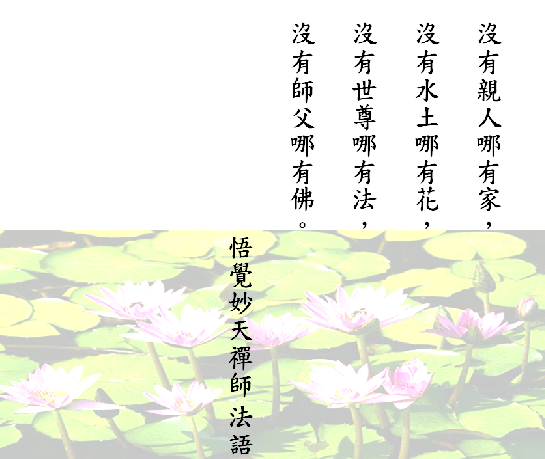 悟覺妙天師父　法語