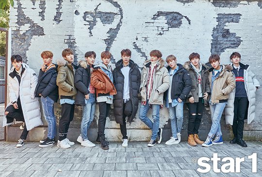 star 1 雜誌 11月 封面 wanna one 