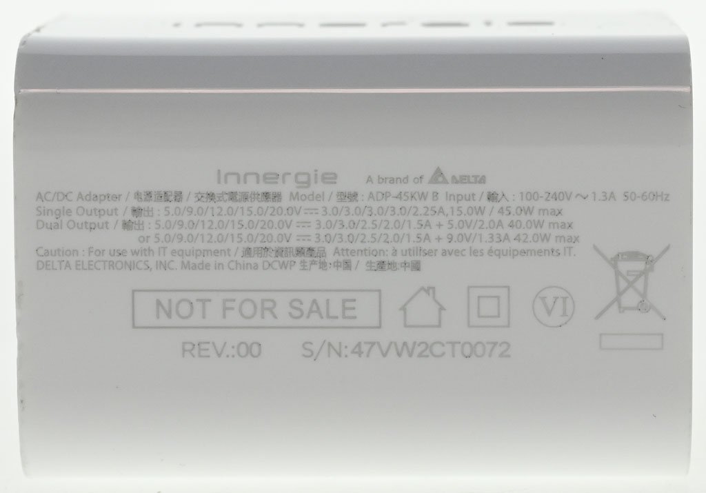 台達電Innergie C4 Duo摺疊版45W雙孔USB-