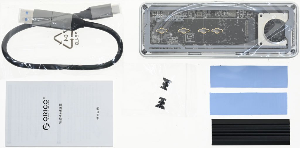ORICO透明鋁晶40Gpbs M.2 SSD外接盒開箱