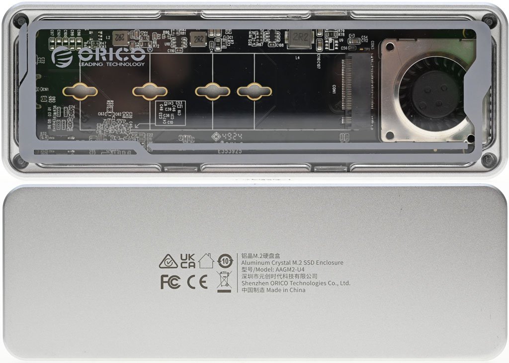 ORICO透明鋁晶40Gpbs M.2 SSD外接盒開箱