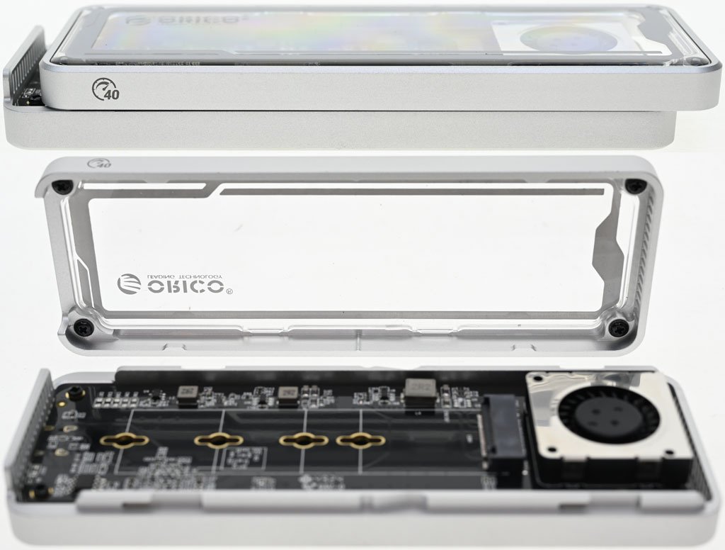 ORICO透明鋁晶40Gpbs M.2 SSD外接盒開箱