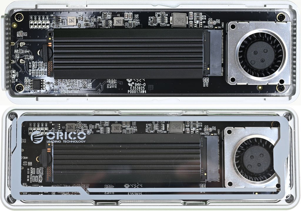 ORICO透明鋁晶40Gpbs M.2 SSD外接盒開箱