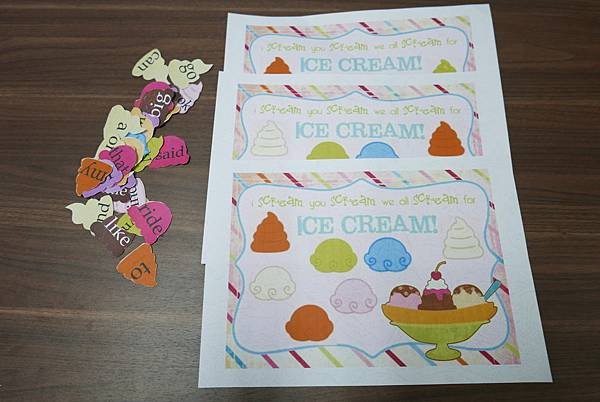 Ice Cream Sight Words Game