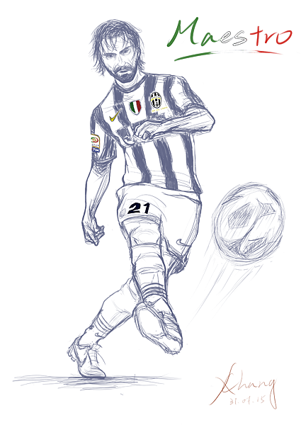 Andrea Pirlo drawing