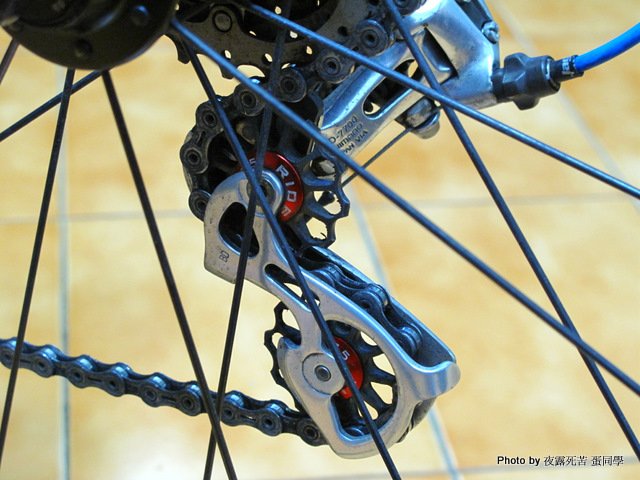RIDEA鐵氟龍後變導輪on SHIMANO RD-7700