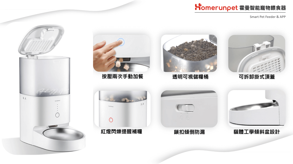 極簡貓奴｜Homerunpet 霍曼智能寵物餵食器