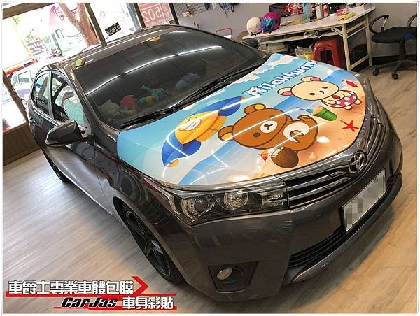 TOYOTA ALTIS 拉拉熊引擎蓋彩貼