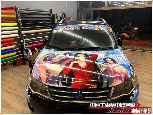 MITSUBISHI OUTLANDER 航海王 魯夫 女帝 客製化車身彩貼