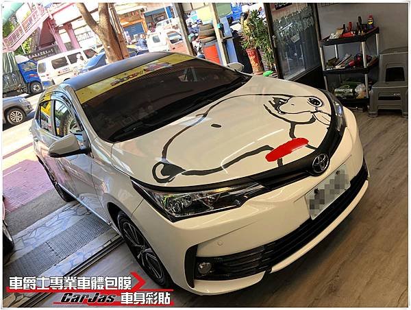 TOYOTA ALTIS 客製化SNOOPY 史努比 引擎蓋彩貼 前檔貼