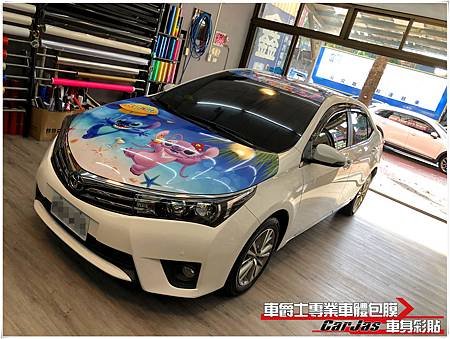 TOYOTA LTIS 客製化 史迪奇 STITCH 引擎蓋%26;車頂彩貼