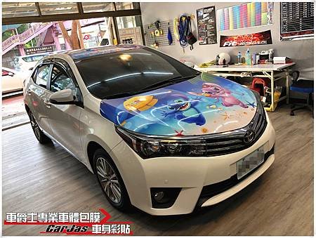 TOYOTA LTIS 客製化 史迪奇 STITCH 引擎蓋%26;車頂彩貼