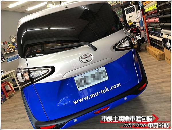 車爵士車體包膜車身彩貼-TOYOTA SIENTA  閎康科技公務車客製化企業形象車體廣告車身彩貼