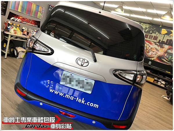 車爵士車體包膜車身彩貼-TOYOTA SIENTA  閎康科技公務車客製化企業形象車體廣告車身彩貼