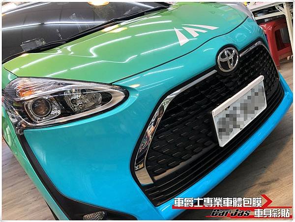 車爵士車體包膜車身彩貼-TOYOTA SIENTA  閎康科技公務車客製化企業形象車體廣告車身彩貼