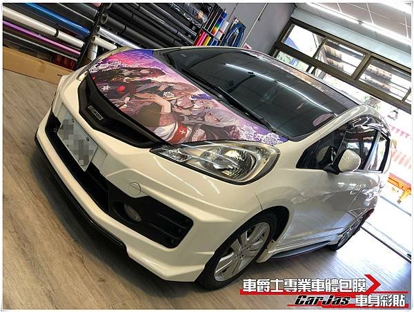 車爵士車體包膜車身彩貼-HONDA FIT 少女前線 引擎蓋彩貼 前檔貼