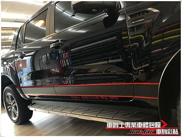 車爵士車體包膜車身彩貼 FORD RANGER 皮卡 客製化運動線條車身彩貼