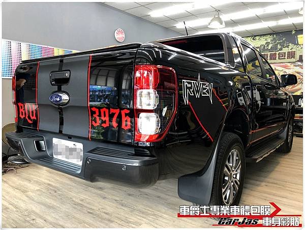 車爵士車體包膜車身彩貼 FORD RANGER 皮卡 客製化運動線條車身彩貼