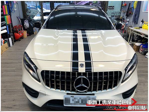 車爵士車體包膜車身彩貼 BENZ GLC 引擎蓋 運動線條車身彩貼