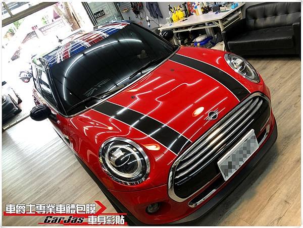 車爵士車體包膜車身彩貼 MINI COOPER 客製化米字旗車頂彩貼