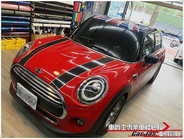 車爵士車體包膜車身彩貼 MINI COOPER 客製化米字旗車頂彩貼