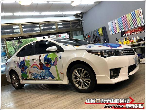 車爵士車體包膜車身彩貼 TOYOTA ALTIS 史迪奇 車身彩貼