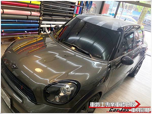 車爵士車體包膜車身彩貼-MINI COUNTRYMAN 客製化 英國旗 車頂彩貼