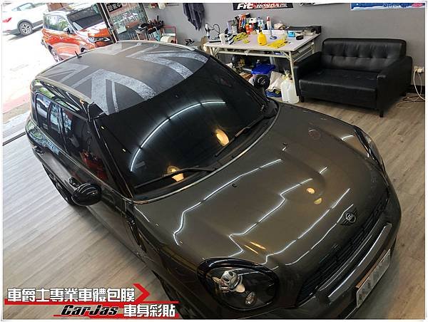 車爵士車體包膜車身彩貼-MINI COUNTRYMAN 客製化 英國旗 車頂彩貼