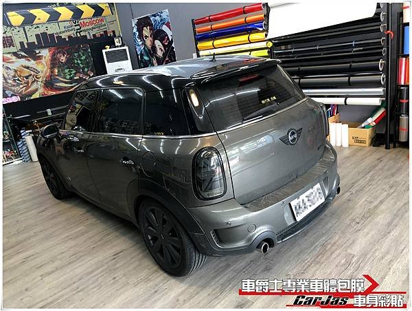 車爵士車體包膜車身彩貼-MINI COUNTRYMAN 客製化 英國旗 車頂彩貼