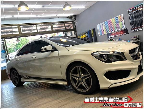 車爵士車體包膜車身彩貼-BENZ CLA250 客製化AMG樣式車身彩貼