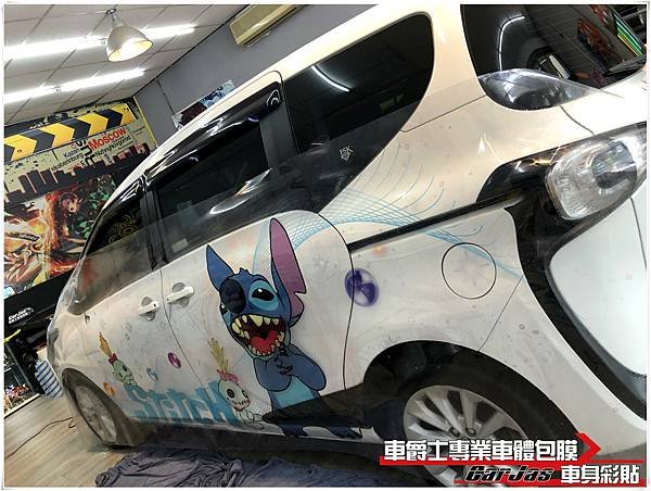 車爵士車體包膜車身彩貼-TOYOTA SIENTA 史迪奇車身彩貼