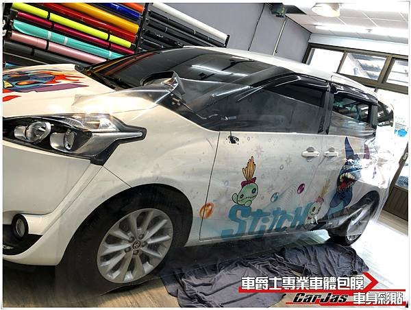 車爵士車體包膜車身彩貼-TOYOTA SIENTA 史迪奇車身彩貼