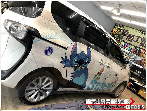 車爵士車體包膜車身彩貼-TOYOTA SIENTA 史迪奇車身彩貼